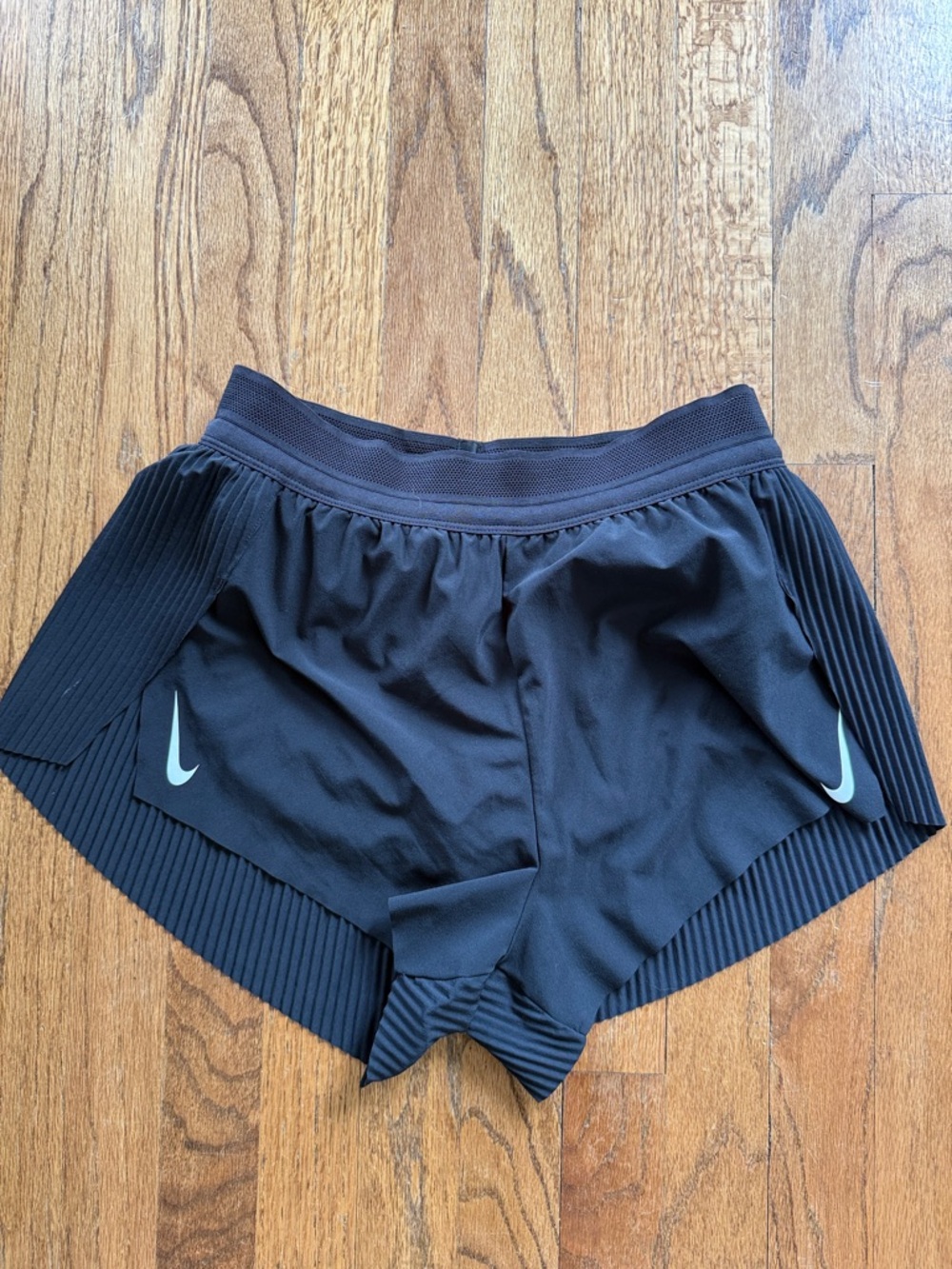 Nike Women's Black Athletic Shorts with Reflective Swoosh